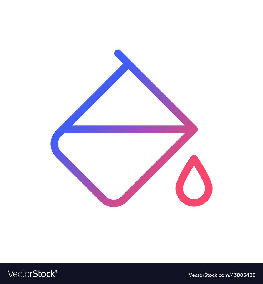 Paint bucket tool pixel perfect gradient linear vector image Paint bucket tool pixel perfect gradient linear