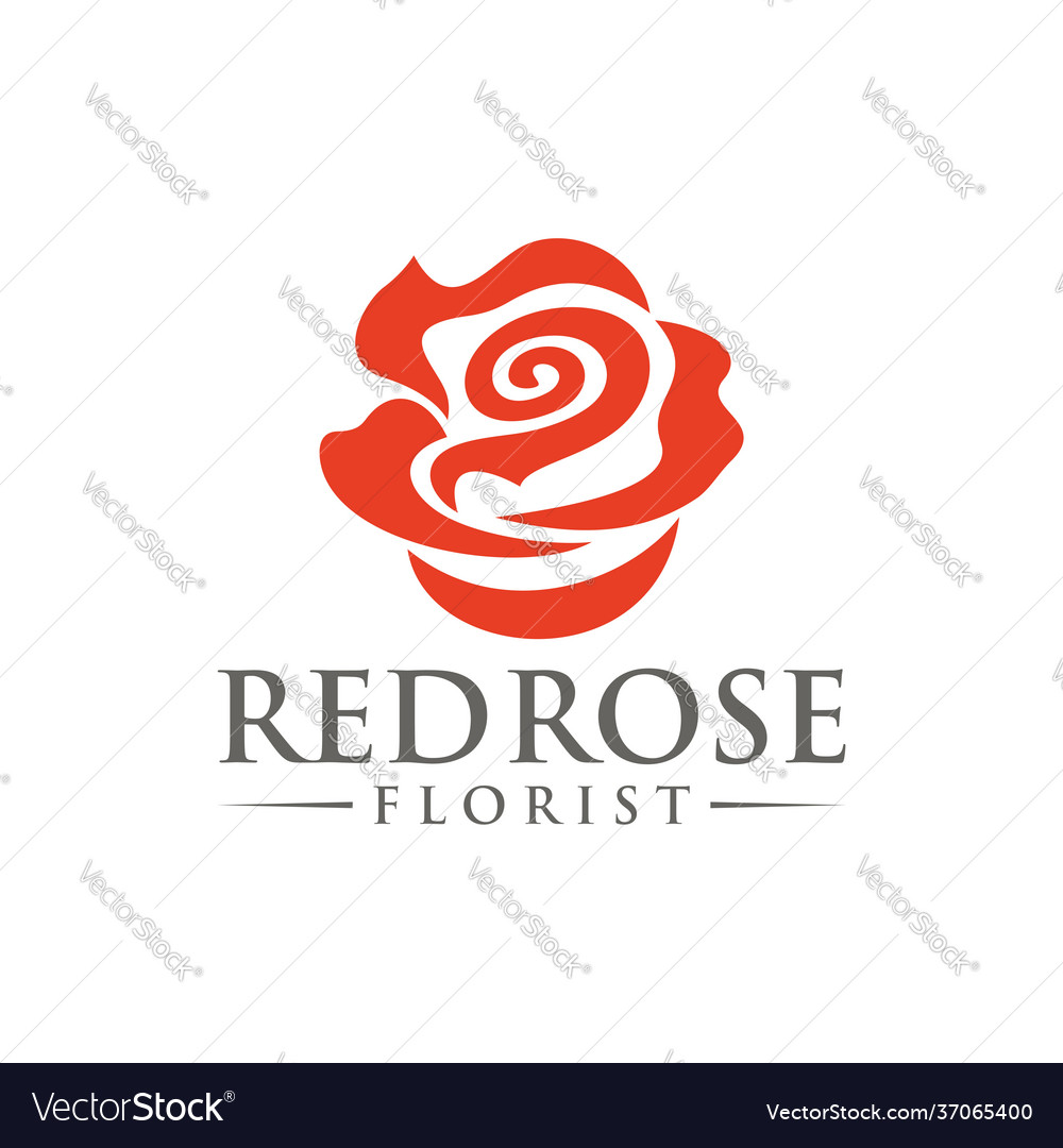 Rose logo design template Royalty Free Vector Image