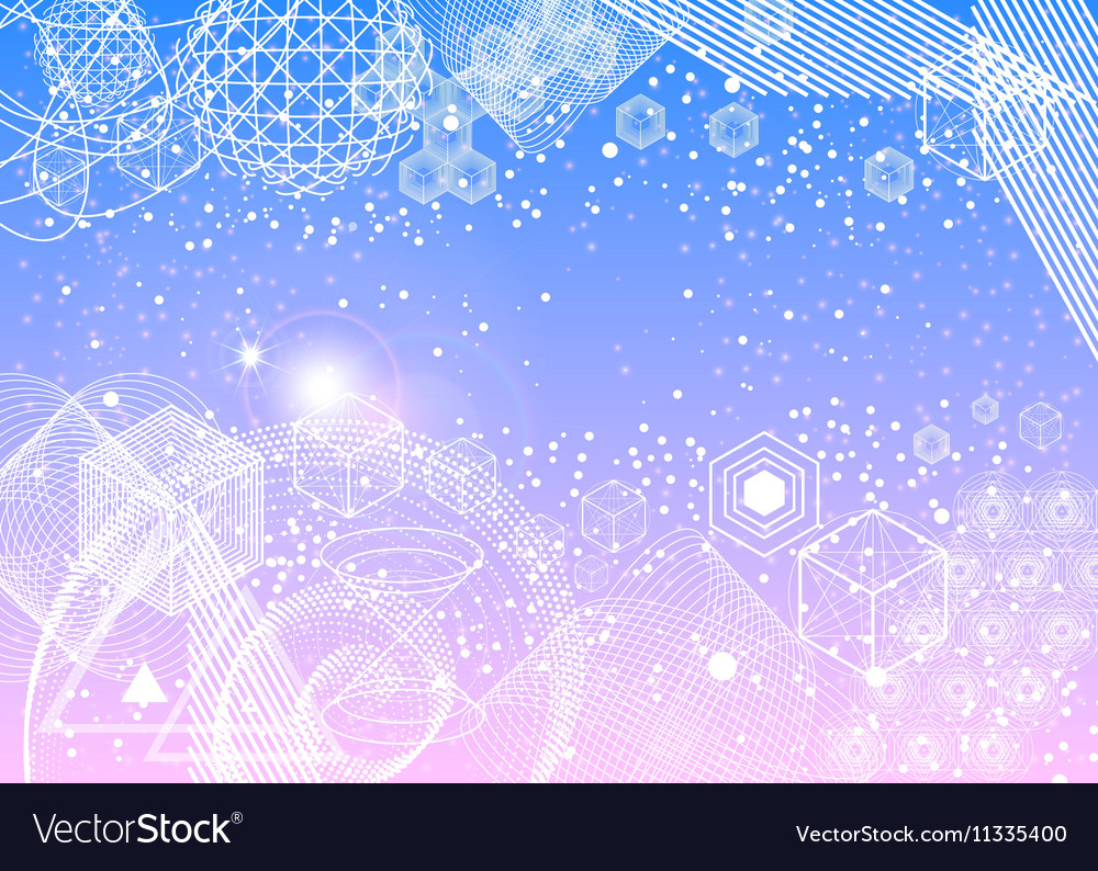 Sacred geometry symbols and elements background