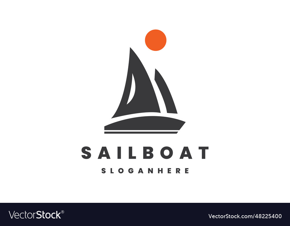 Sailboat Royalty Free Vector Image VectorStock Sailboat Vector 48225400