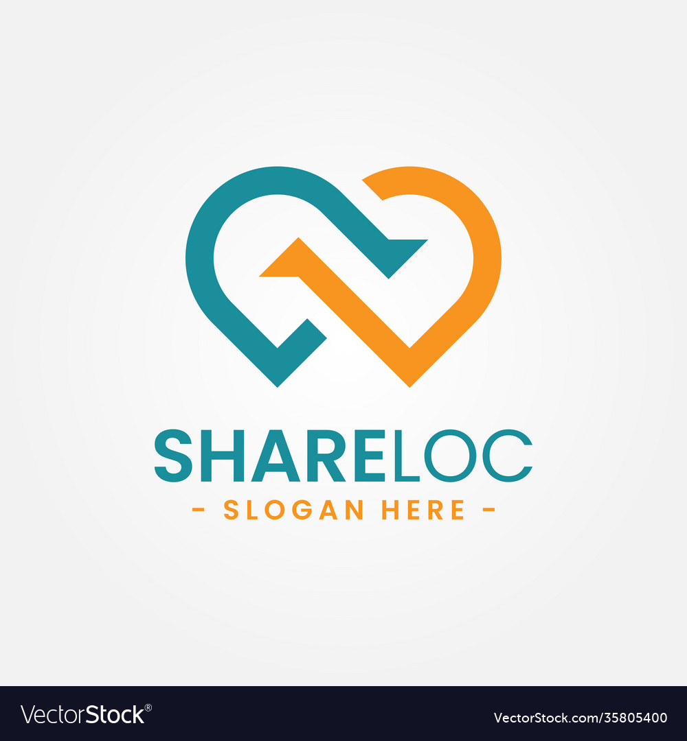 Share location logo design template map pointer
