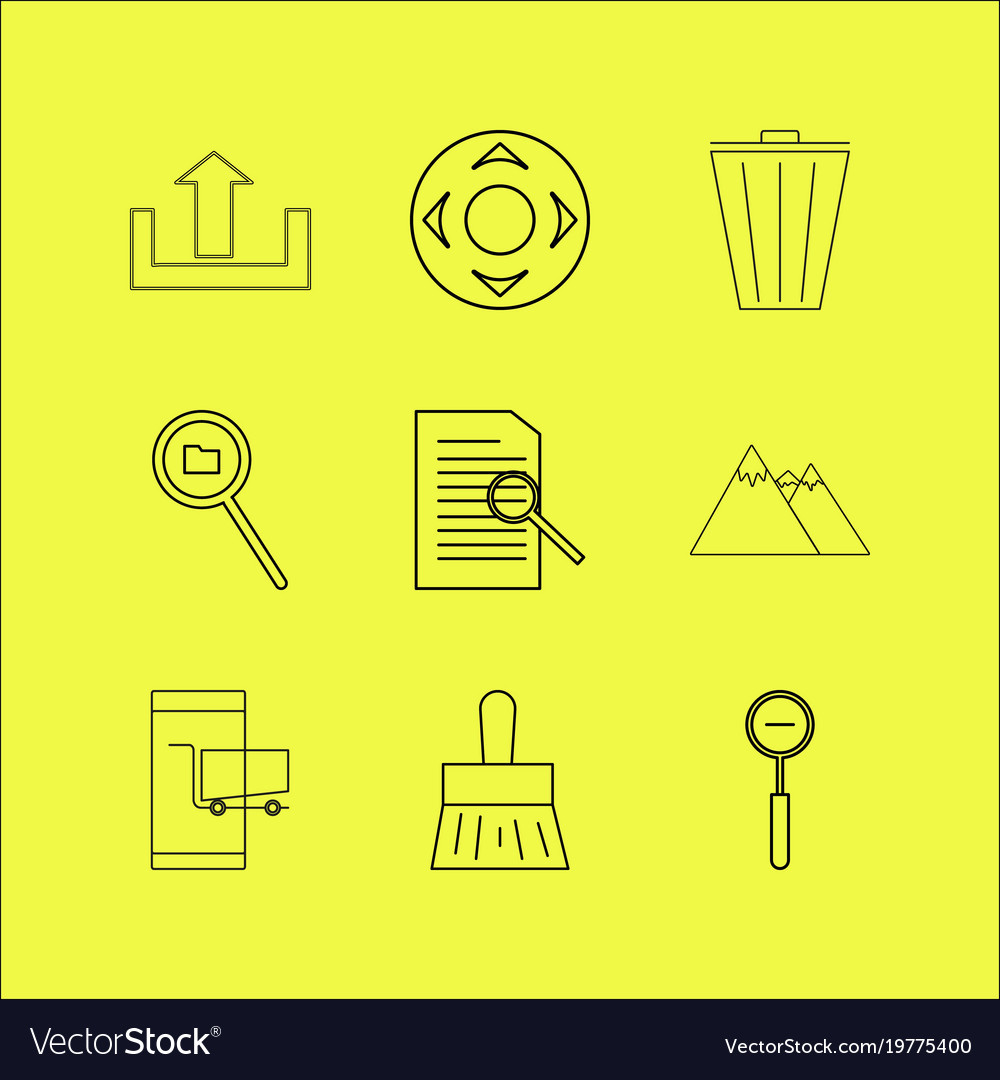 Web linear icon set simple outline icons