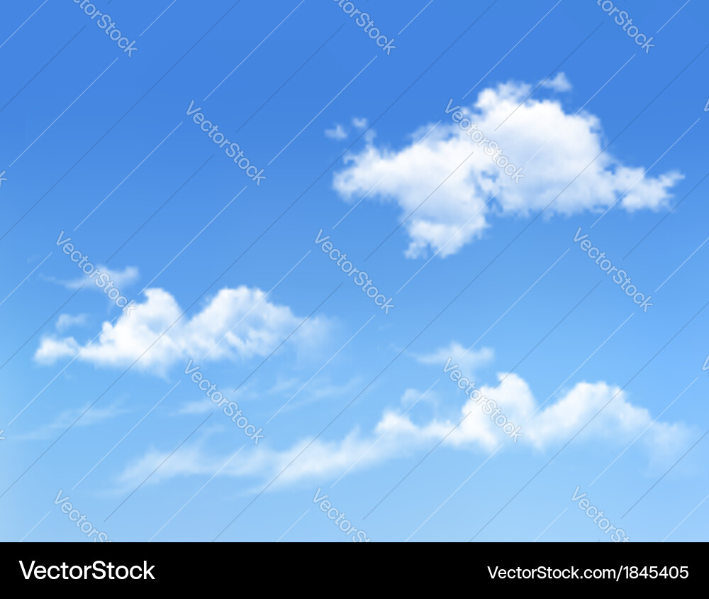 Blue sky with clouds background Royalty Free Vector Image