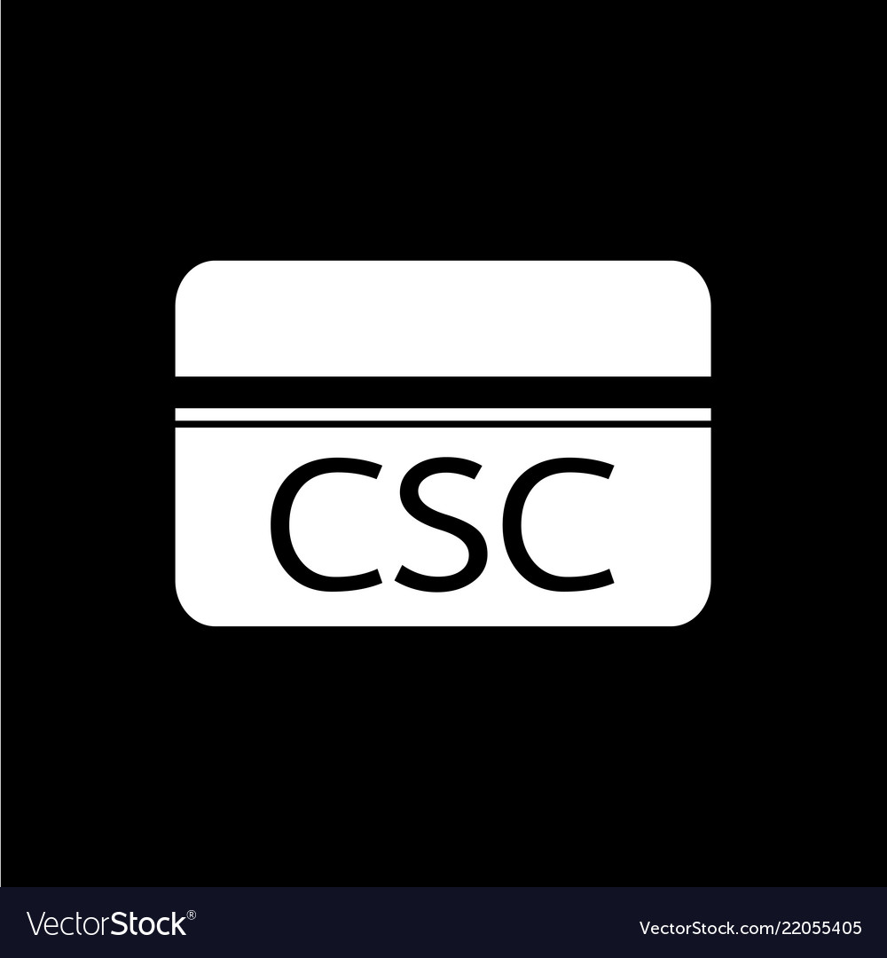 Card security code csc icon design vector image Card security code csc icon design