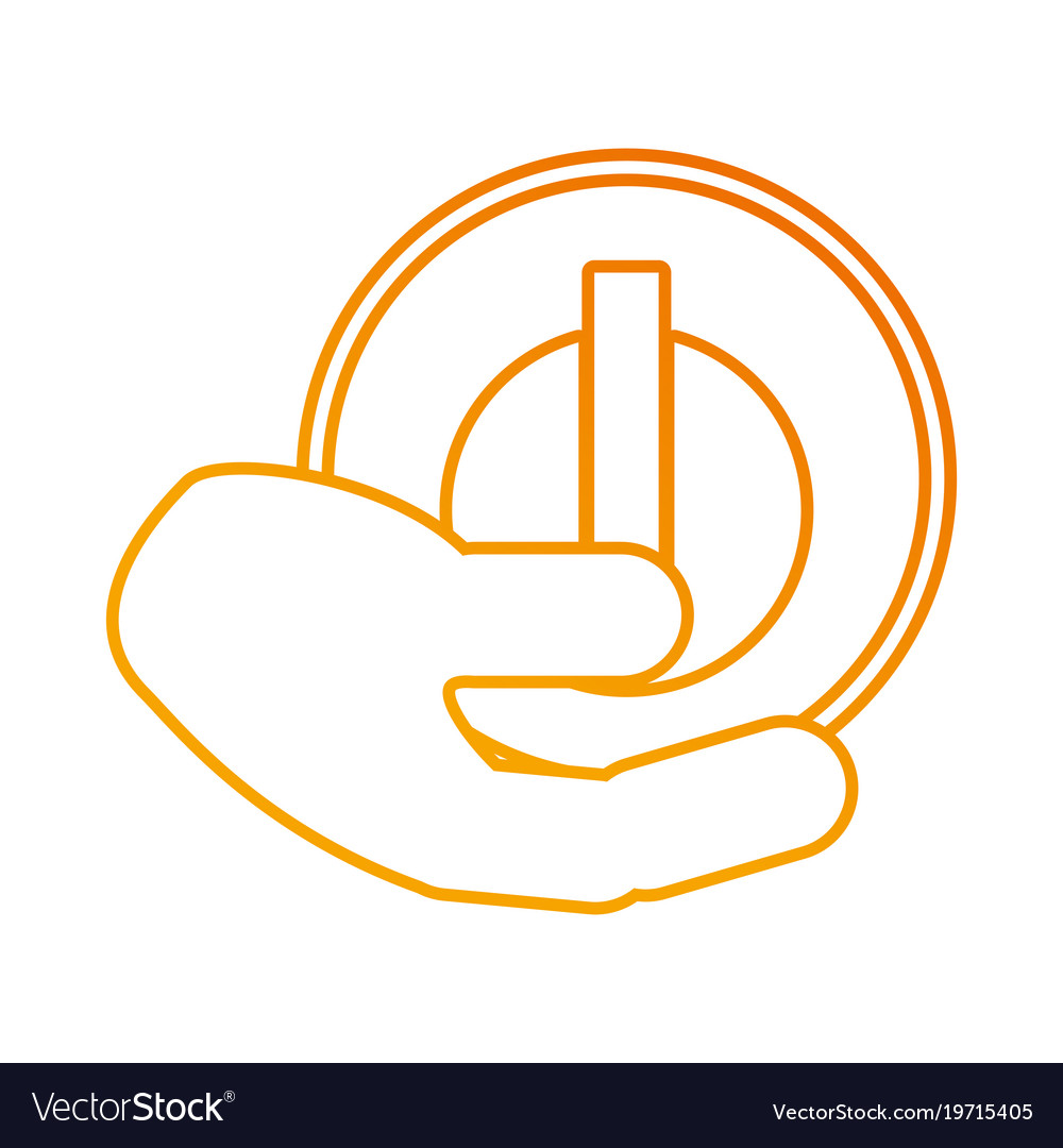 Hand with a button icon
