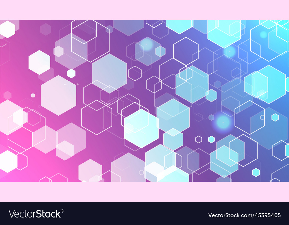 Hexagon abstract gradient background random vector image Hexagon abstract gradient background random