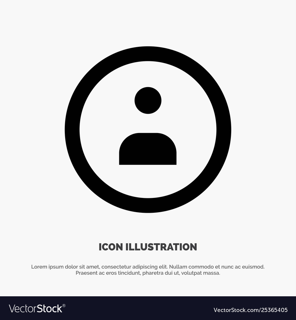 Interface navigation user solid glyph icon vector image Interface navigation user solid glyph icon