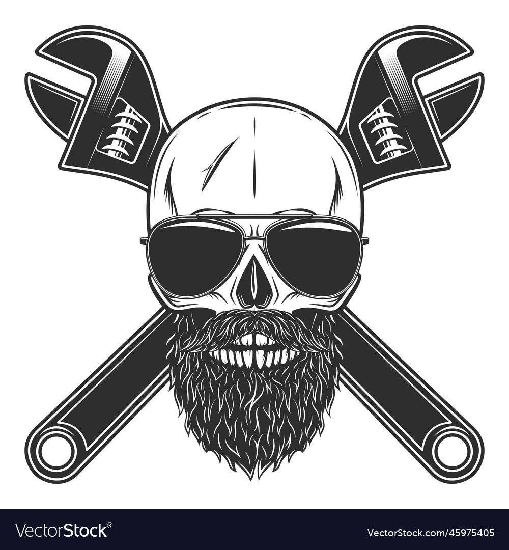 Skull Mechanic with Wrench