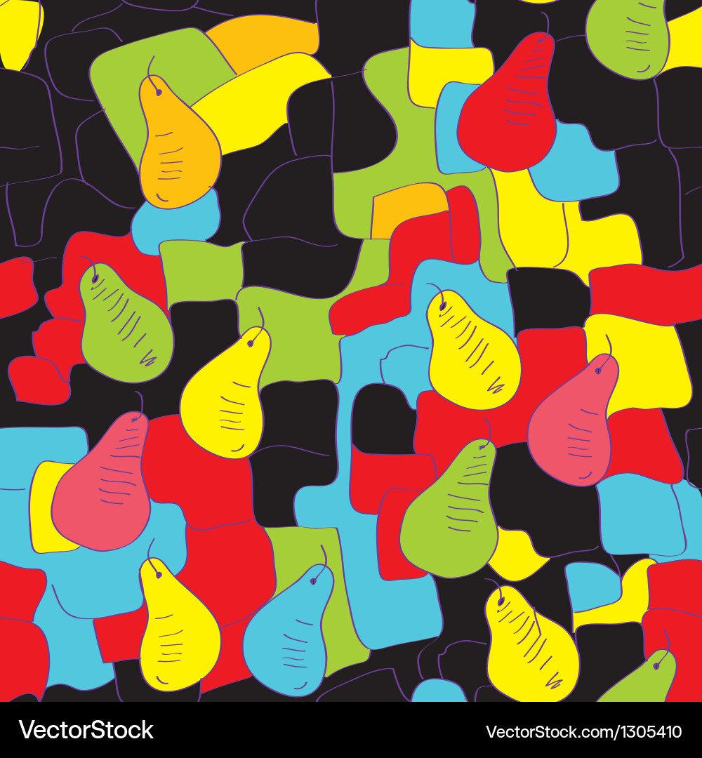 Abstract pears seamless pattern Royalty Free Vector Image