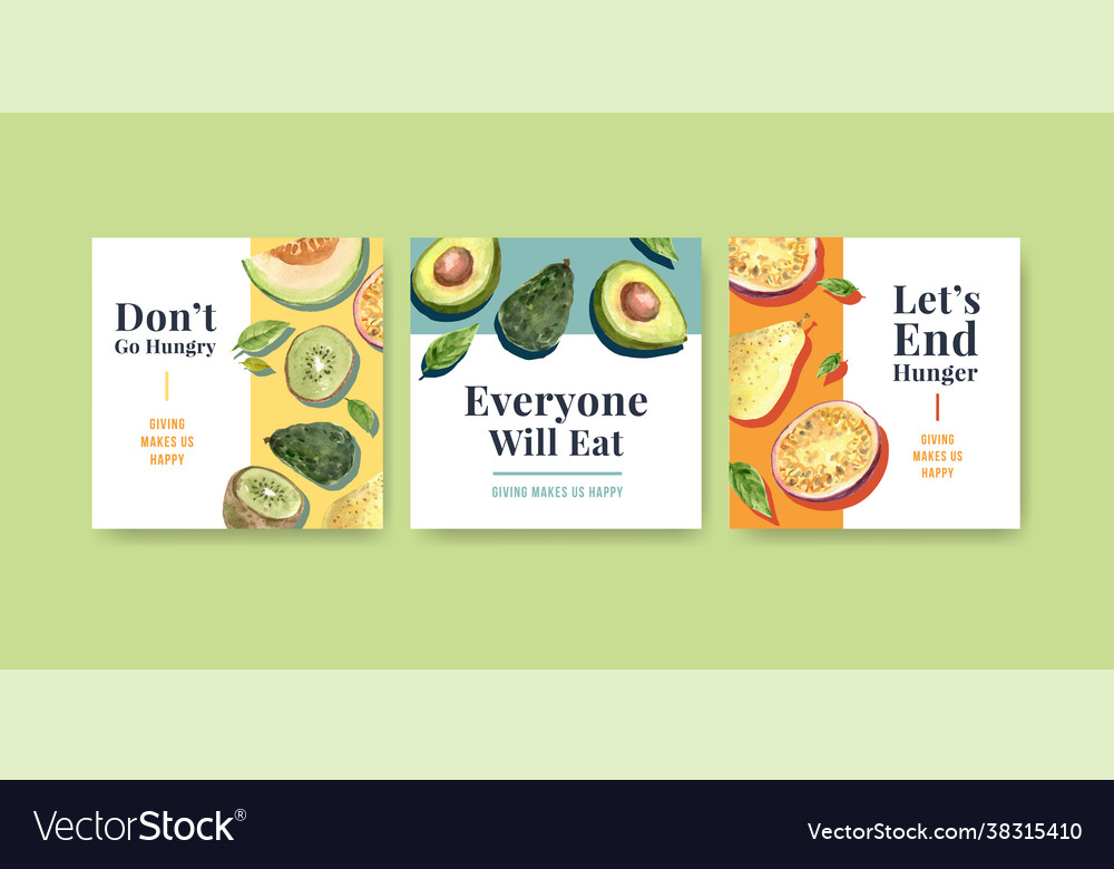 Ads template with world food day concept design