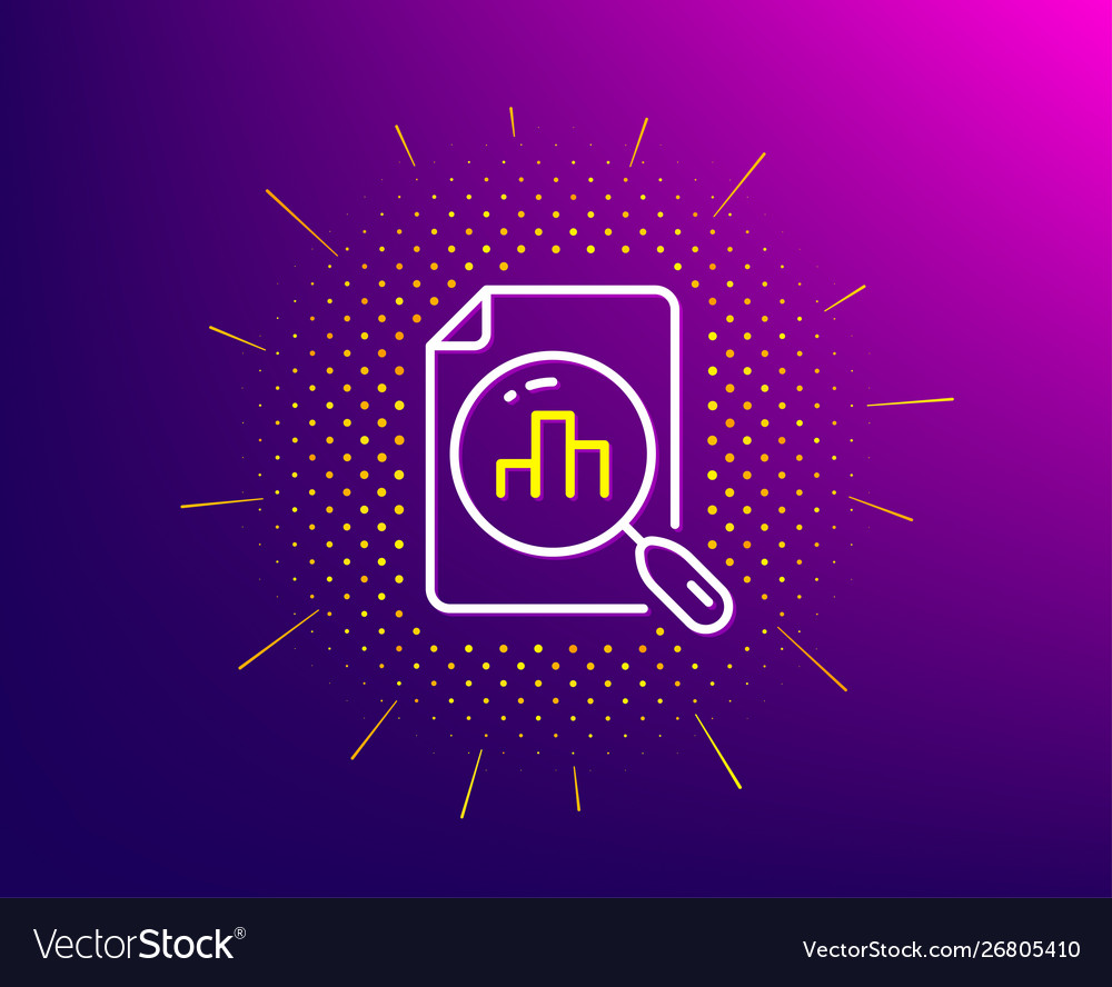 Analytics graph line icon column chart sign vector image Analytics graph line icon column chart sign