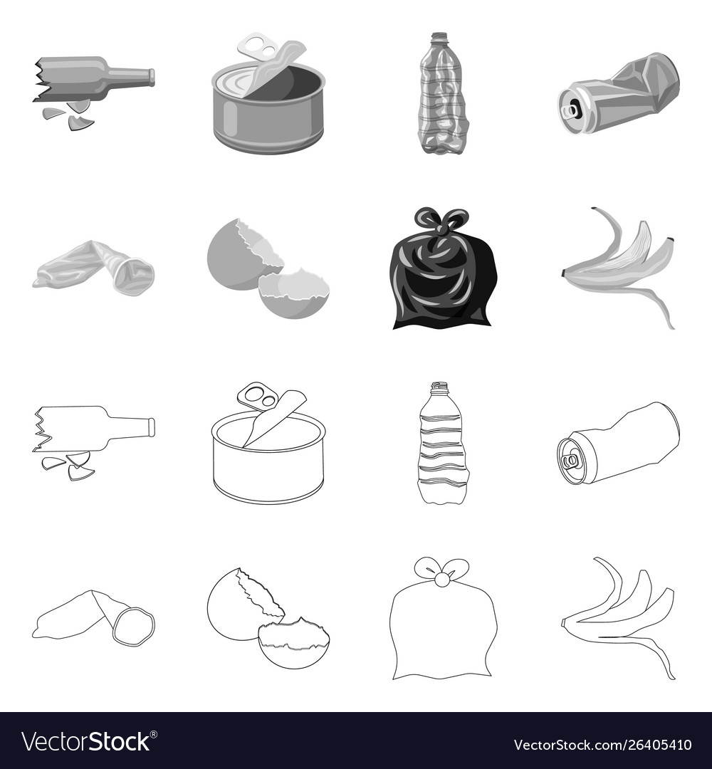 Design dump and sort icon collection vector image Design dump and sort icon collection