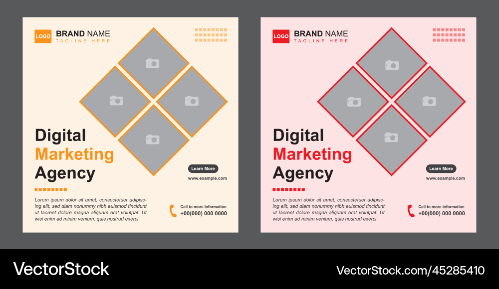 Digital Marketing Agency Webinar Template Vector Image