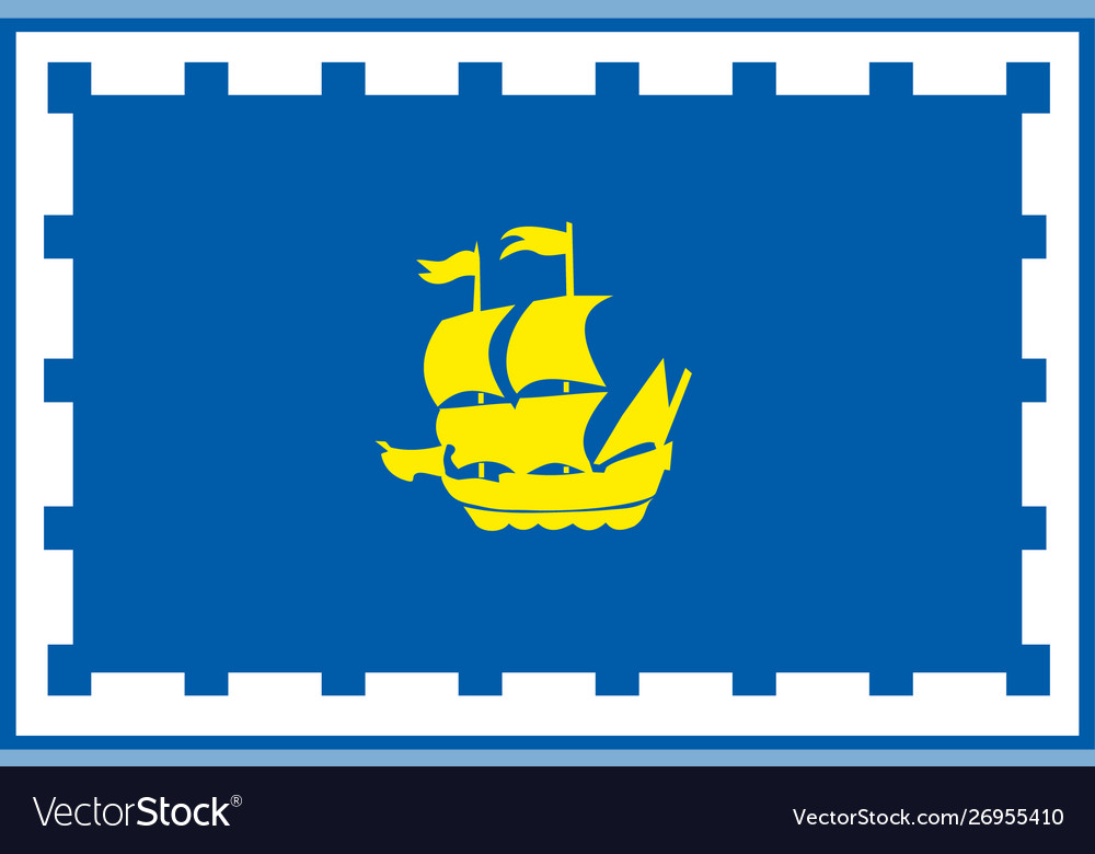Flag quebec province canada vector image Flag quebec province canada