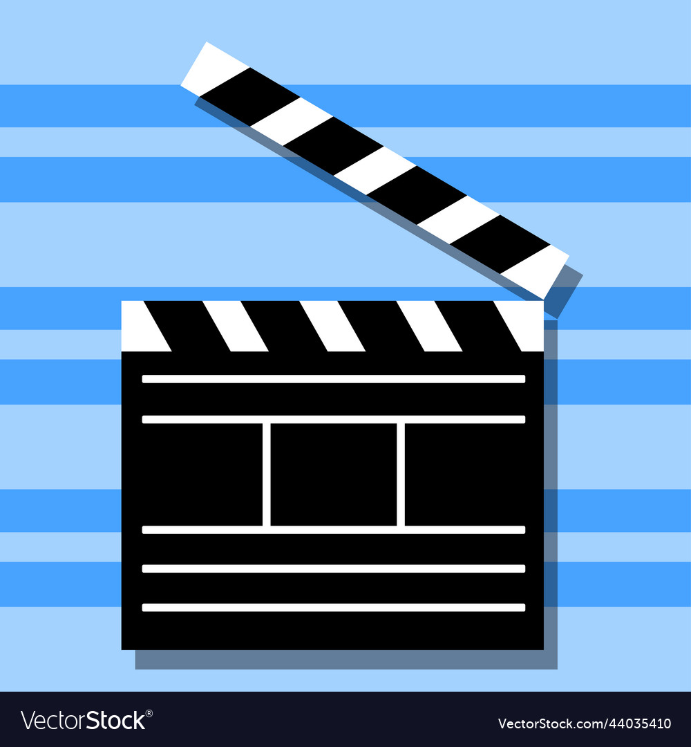 Flat image of clapperboard