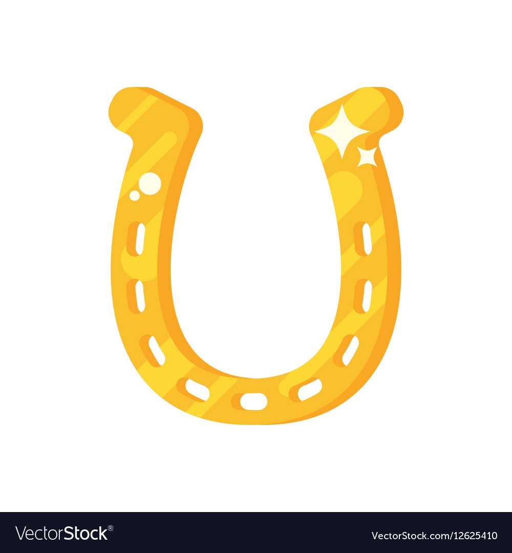 Flat style of golden horseshoe