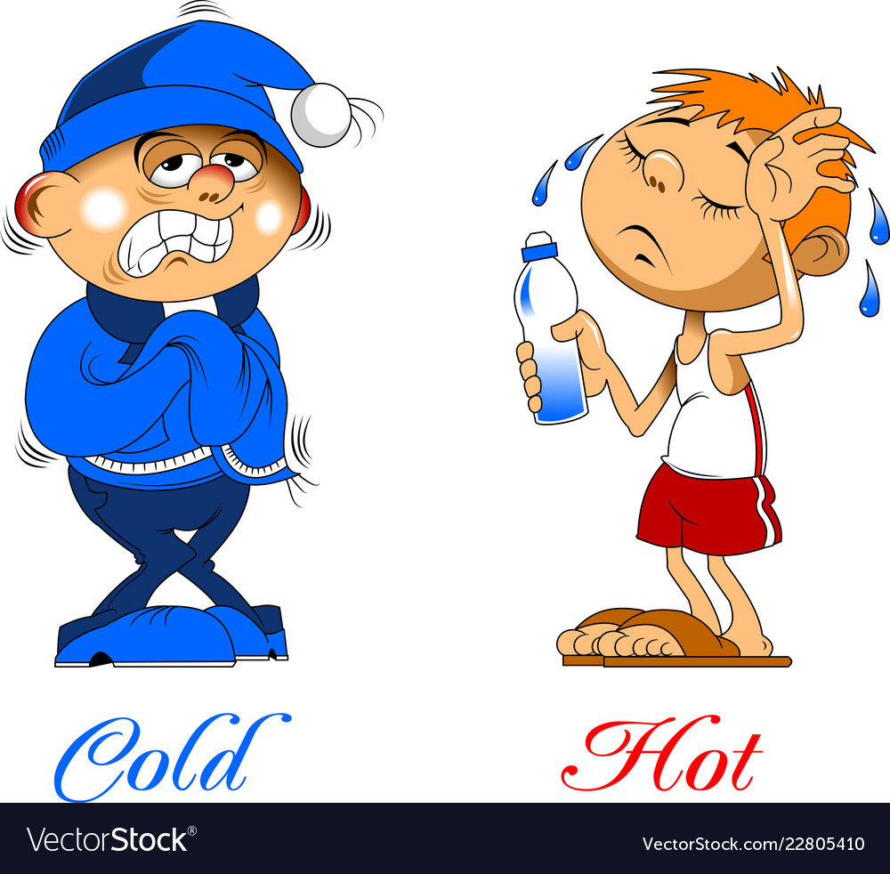 Hot and cold temperatures Royalty Free Vector Image