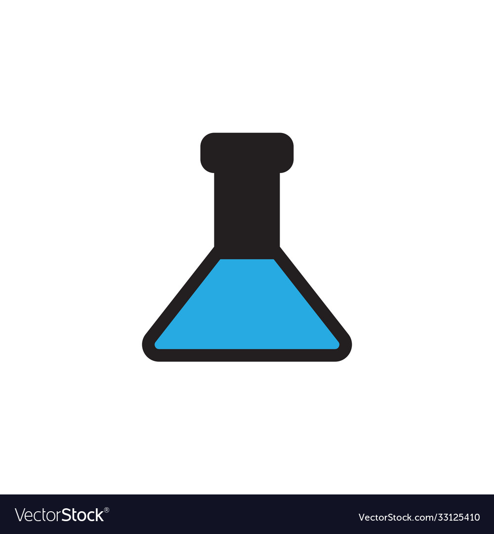 Lab flask icon design template isolated vector image Lab flask icon design template isolated