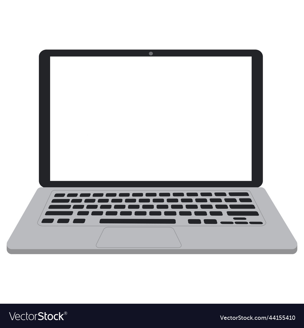 Laptop isolated on white background Royalty Free Vector