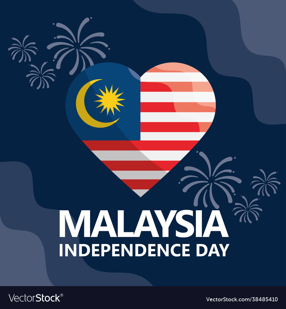 Malaysia independence poster Royalty Free Vector Image