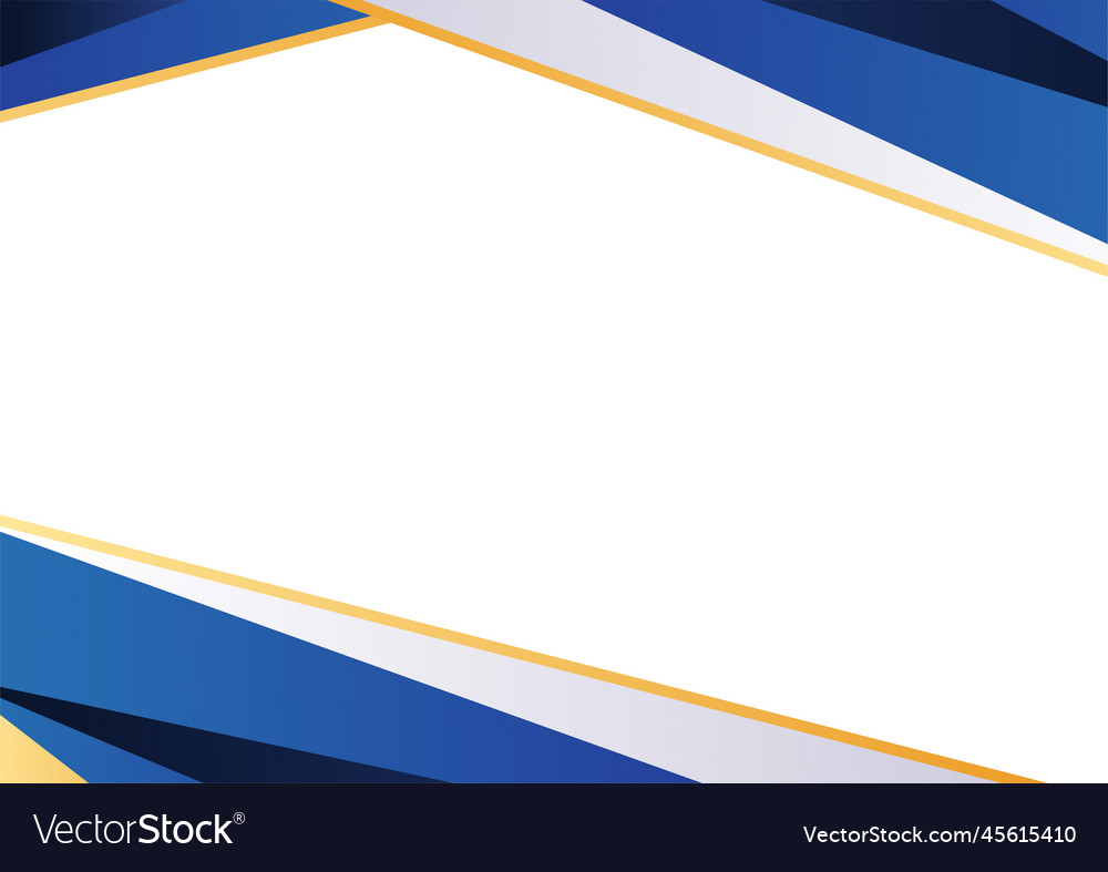 Modern blue and gold shape background Royalty Free Vector