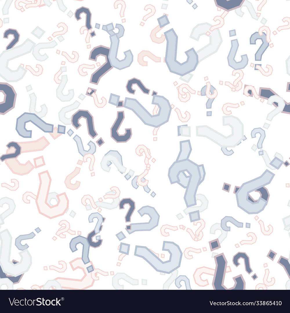 Quiz seamless pattern question marks doubt faq