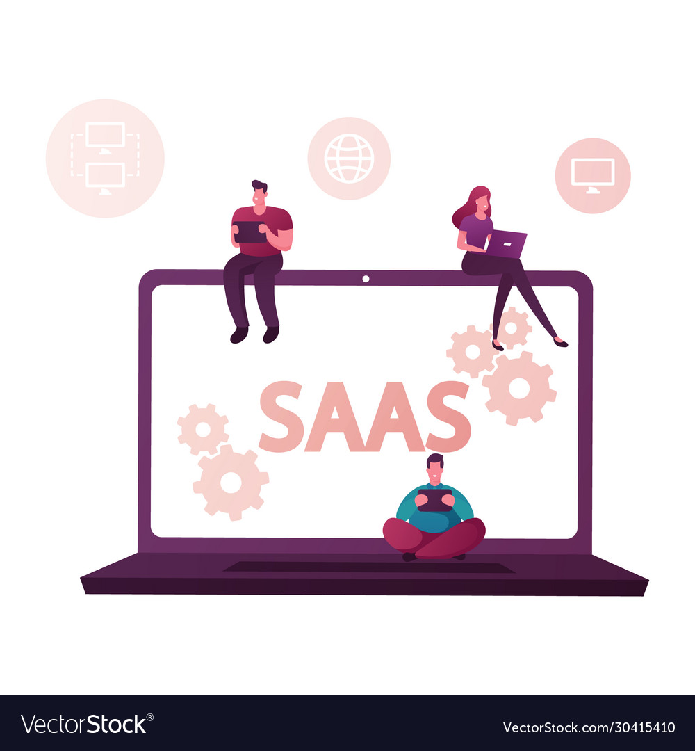 Saas Software As A Service Cloud Royalty Free Vector Image Saas Software As A Service Cloud Royalty Free Vector Image