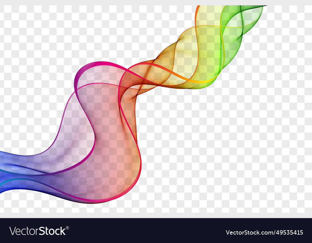 Abstract spectrum wave on transparent background vector image Abstract spectrum wave on transparent background