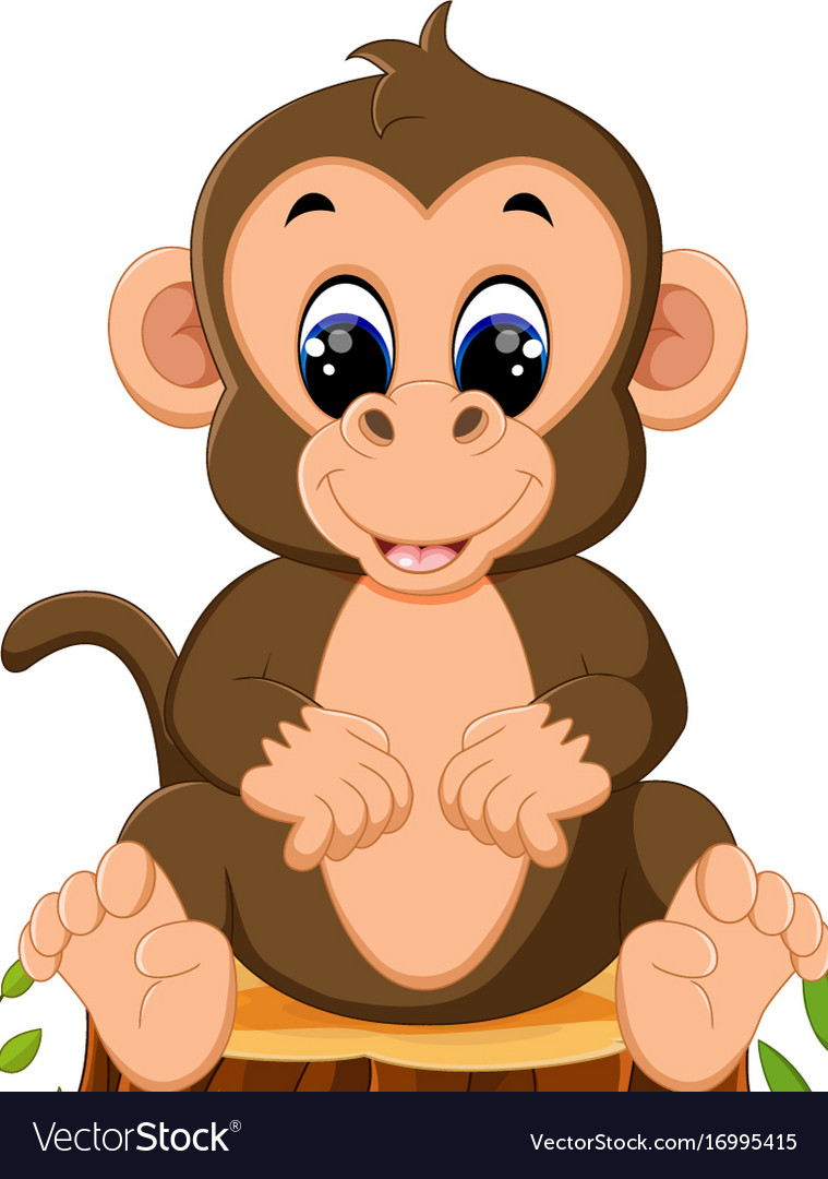 happy monkey cartoon