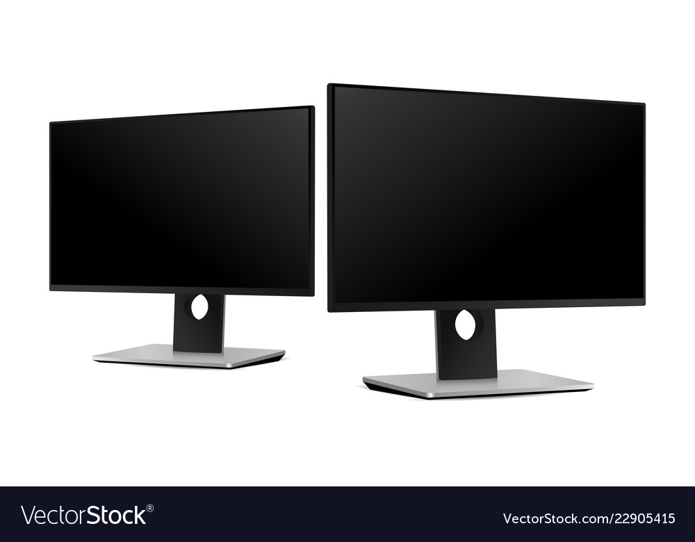 Computer Monitors Isolated Royalty Free Vector Image