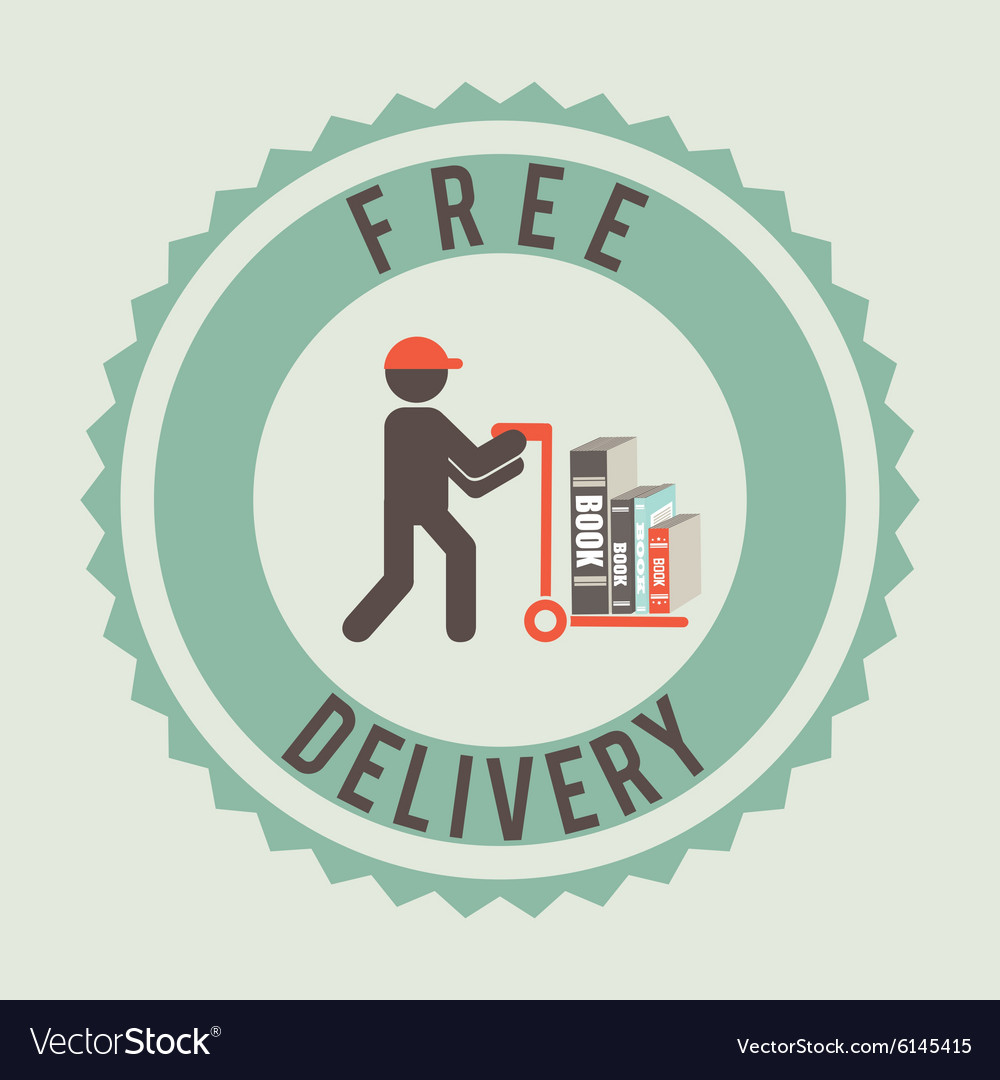 Delivery service books Royalty Free Vector Image