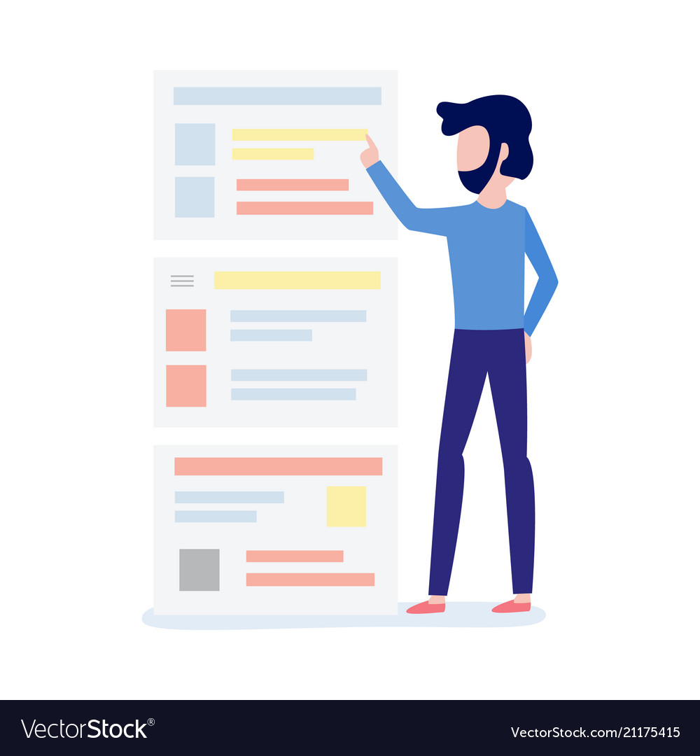 Flat man and application window