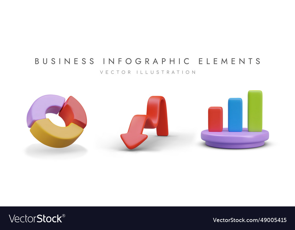 Histogram pie chart and arrow in red purple vector image Histogram pie chart and arrow in red purple