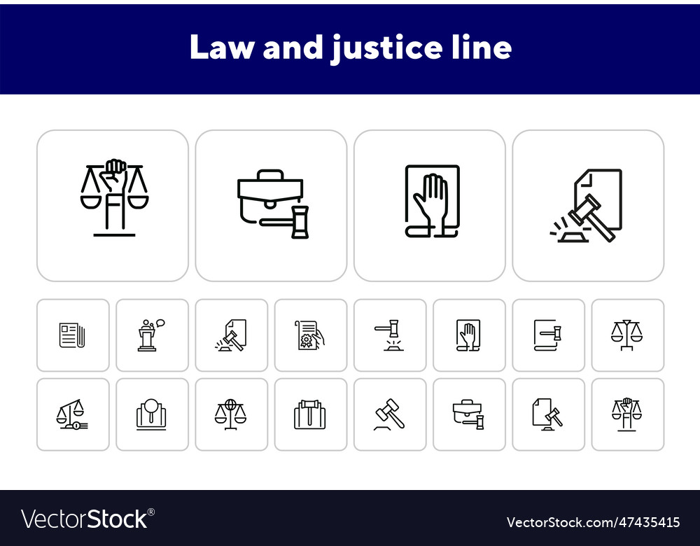 Ikonen der Rechts- und Justizlinie