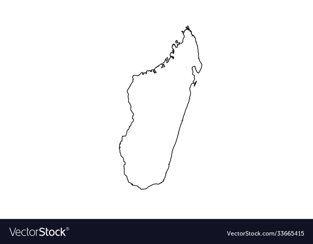 Madagascar map outline island