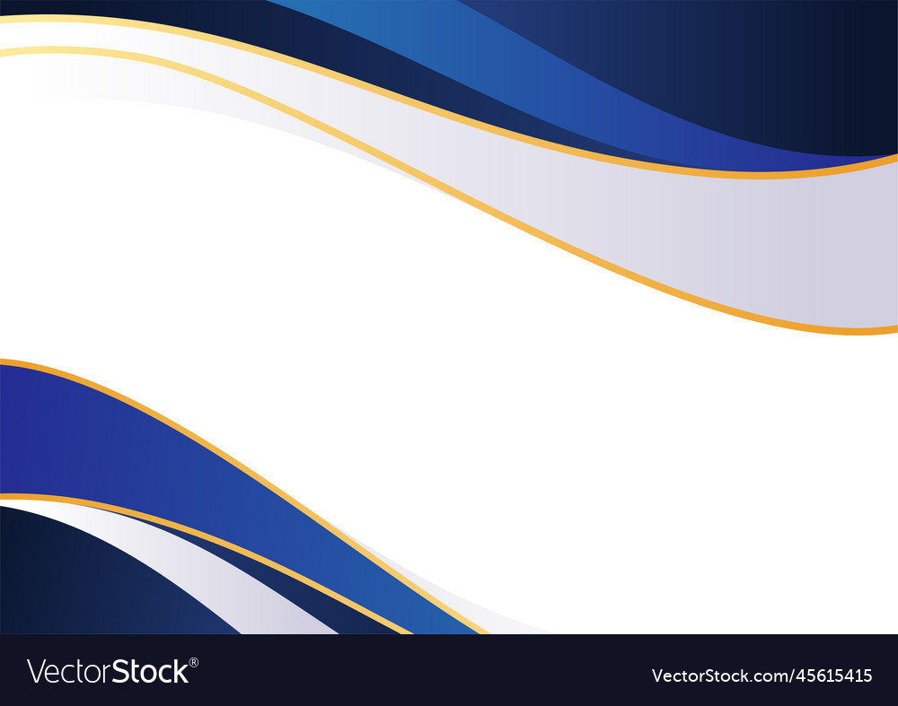 Modern blue and gold shape background Royalty Free Vector