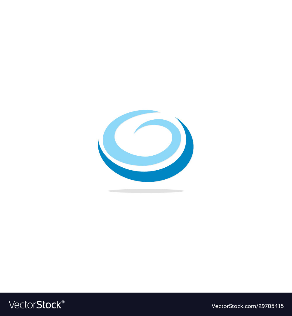 Round abstract curve logo Royalty Free Vector Image