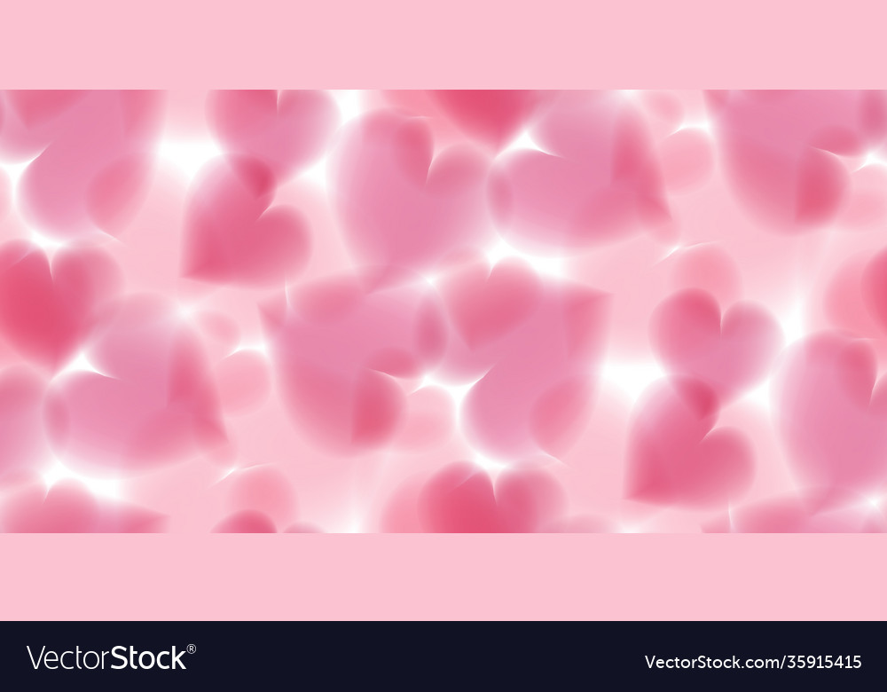 Seamless background falling hearts