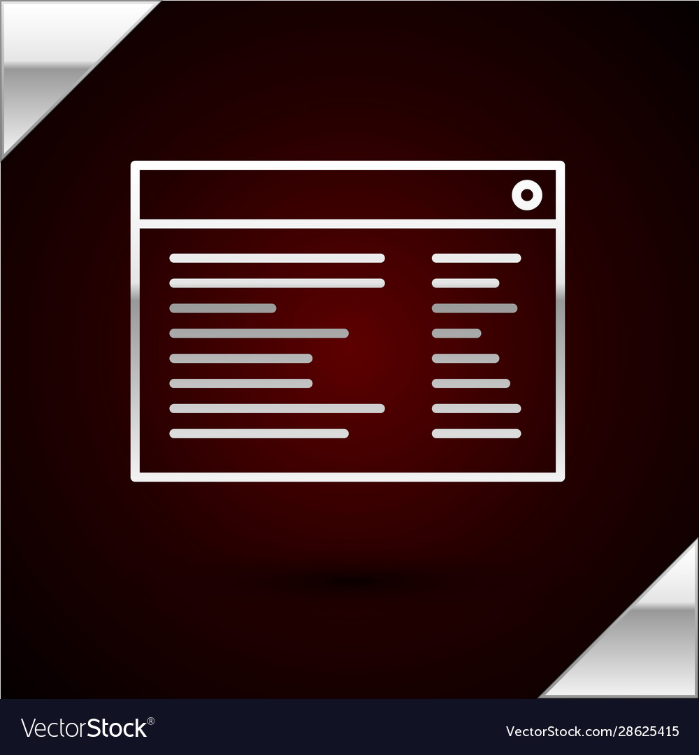 Silber Linie Software Web-Entwickler Programmierung