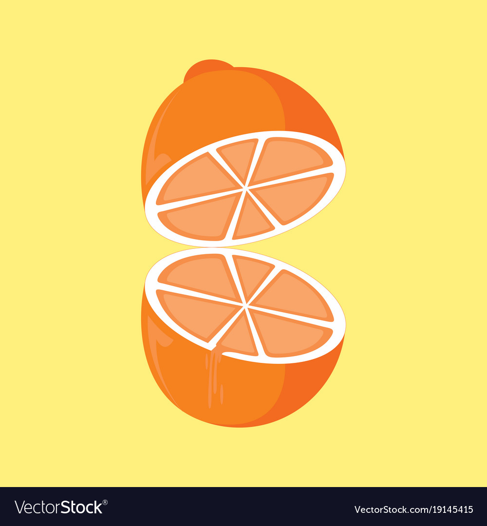 Simple flat open orange