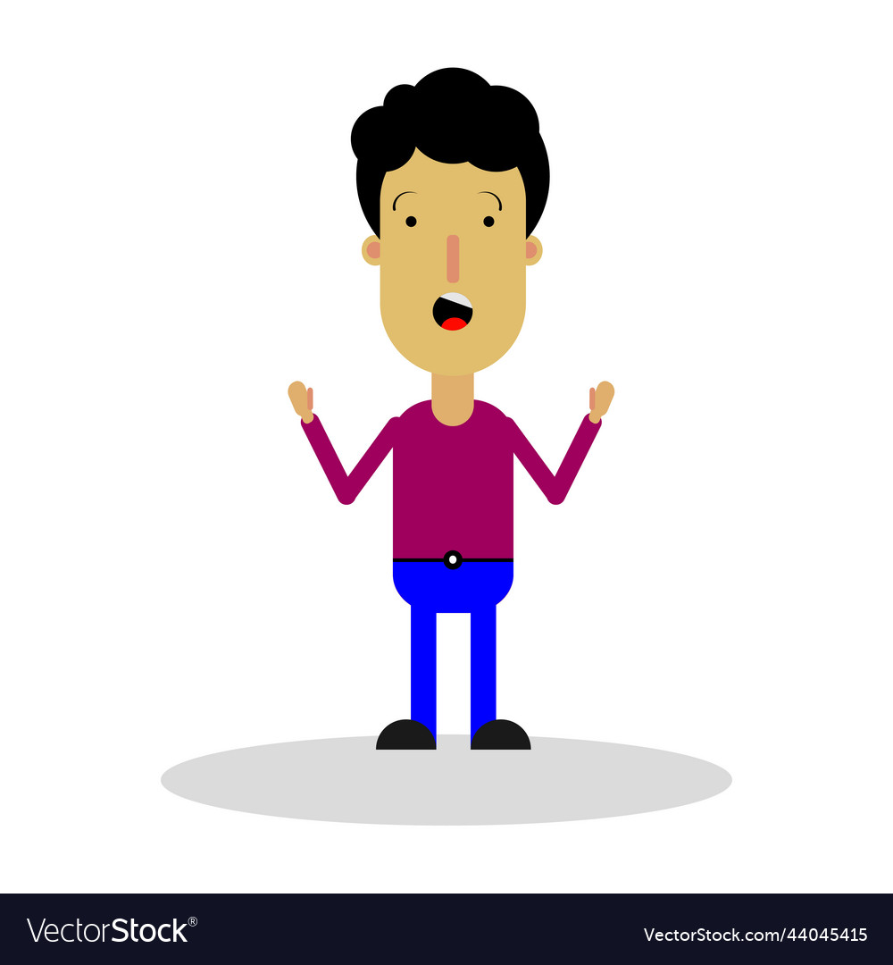 Surprise character image vector image Surprise character image
