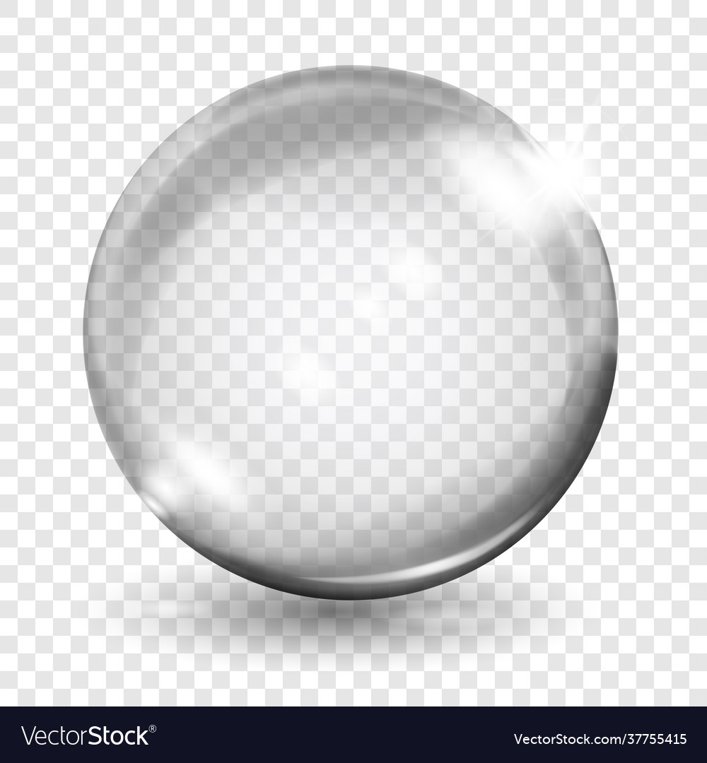 Transparent gray sphere Royalty Free Vector Image