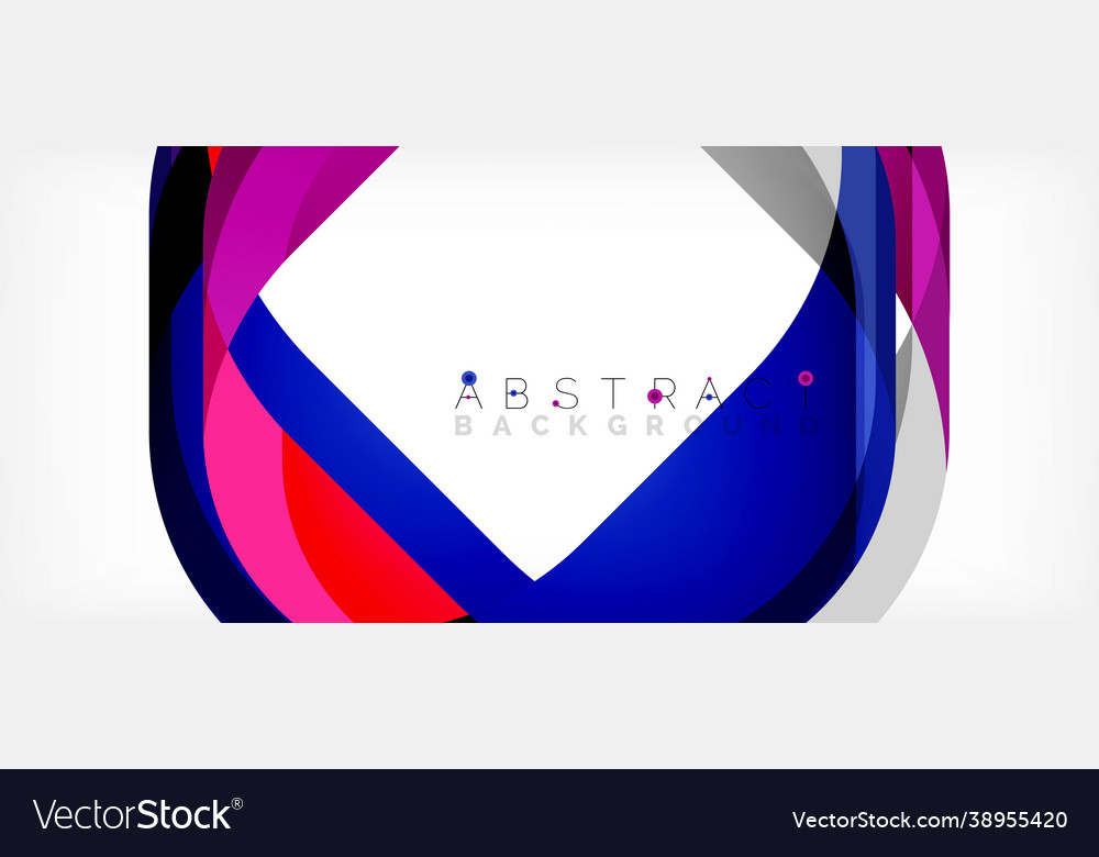 Abstract square shape with overlapping waves vector image Abstract square shape with overlapping waves