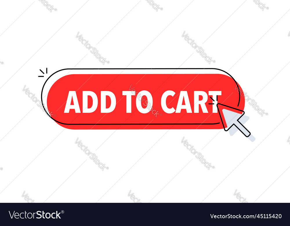 Zu Warenkorb hinzufügen mit Cursor Zeiger vector image Zu Warenkorb hinzufügen mit Cursor Zeiger
