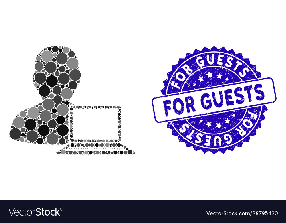 Collage computer programmer icon with grunge vector image Collage computer programmer icon with grunge