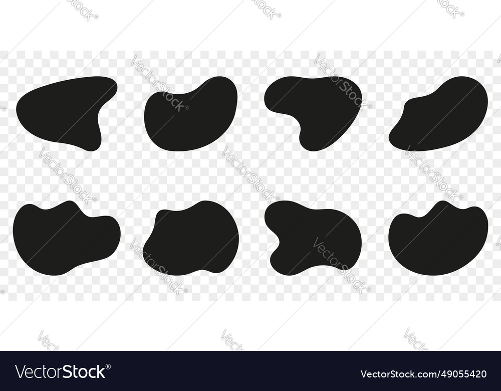 Irregular shape on transparent background fluid vector image Irregular shape on transparent background fluid