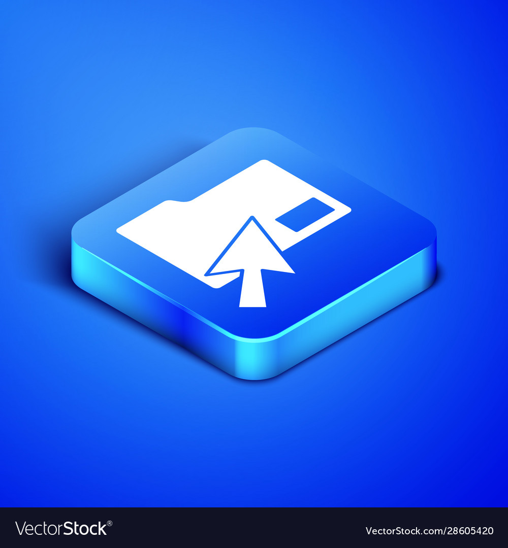 Isometric cursor click document folder icon