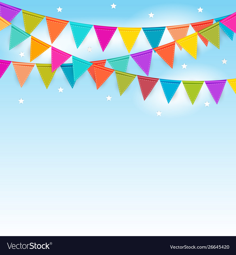 Party background with flags vector image Party background with flags