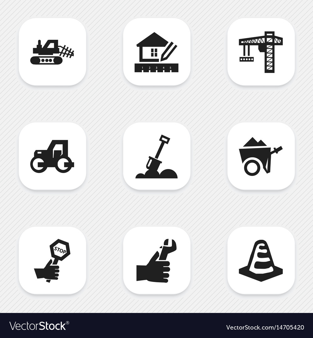 Set of 9 editable structure icons includes