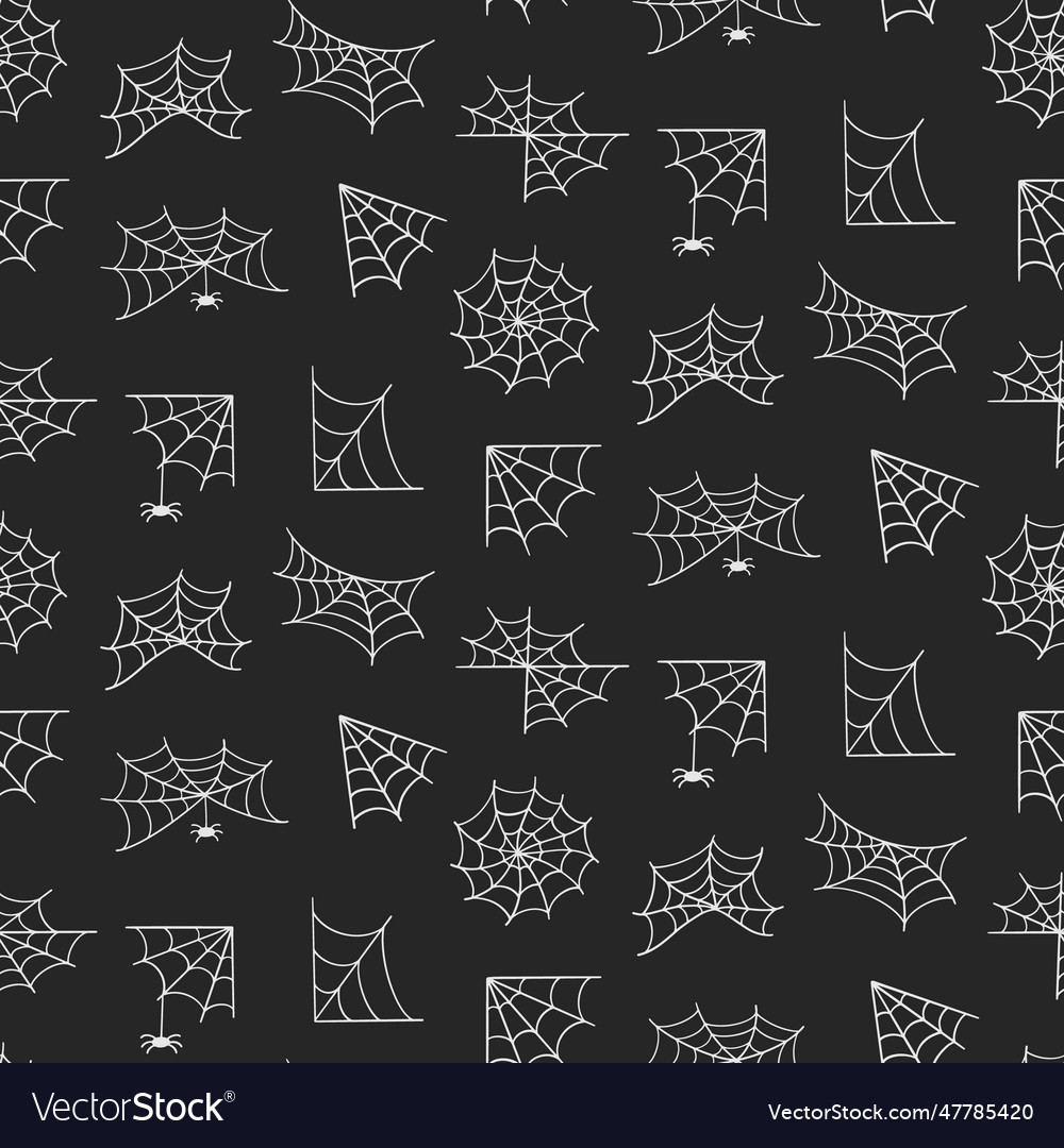 Spider web halloween trap cobweb seamless pattern